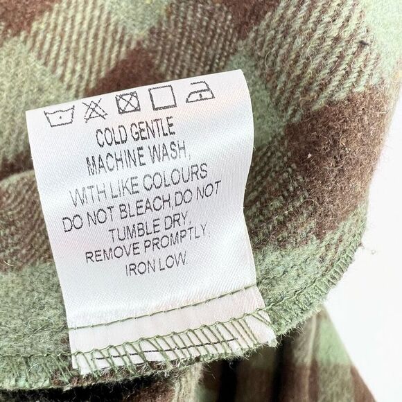 Princess Polly Jacket Womens Size 2 Green & Brown Plaid Long-Sleeve Pointed Coll - Picture 7 of 11